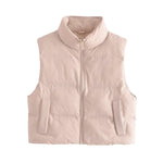 Casual Sleeveless Zipper Jacket - Clothing