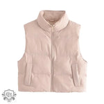 Casual Sleeveless Zipper Jacket - Clothing