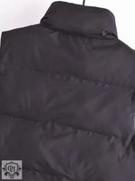 Casual Sleeveless Zipper Jacket - Clothing