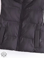 Casual Sleeveless Zipper Jacket - Clothing