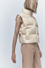 Casual Sleeveless Zipper Jacket - Clothing