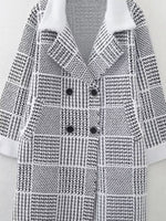 Korean Check Cardigan Sweater Coat - QH Clothing