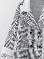 Korean Check Cardigan Sweater Coat - QH Clothing