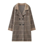 Korean Check Cardigan Sweater Coat - QH Clothing