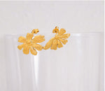 18K Gold Exquisite Trendy Daisy Design Simple Style Earrings - QH Clothing