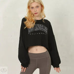 Cropped Letter Print Jumper - Quality Home Clothing| Beauty