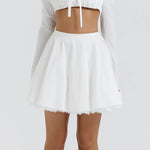 Sexy Women Clothing Bowknot Lace Skirt Sexy White Skirt Summer Sweet Spicy Small Skirt - Quality Home Clothing| Beauty