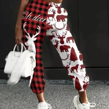 Printing Plaid Harem Pants - QH Clothing