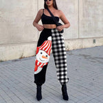 Printing Plaid Harem Pants - QH Clothing