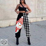 Printing Plaid Harem Pants - QH Clothing