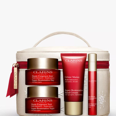 Clarins Haute Exigence Gift Set 50ml Super Restorative Day Cream + 15ml Super Restorative Night Cream + 10ml Super