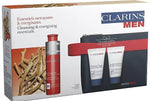 Clarins Men Gift Set 50ml Energizing Gel + 30ml Shampoo & Shower Gel + 30ml Active Face Wash + Wash Bag - QH Clothing