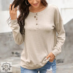 Button Casual Block Colour Sweatshirt - Quality Home Clothing| Beauty