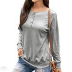 Button Casual Block Colour Sweatshirt - Quality Home Clothing| Beauty