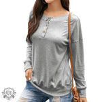 Button Casual Block Colour Sweatshirt - Quality Home Clothing| Beauty