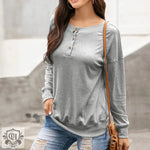 Button Casual Block Colour Sweatshirt - Quality Home Clothing| Beauty