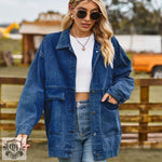 Match Retro Denim Button Jacket - QH Clothing