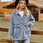 Match Retro Denim Button Jacket - QH Clothing