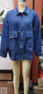 Match Retro Denim Button Jacket - QH Clothing