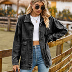 Match Retro Denim Button Jacket - QH Clothing