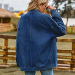 Match Retro Denim Button Jacket - QH Clothing