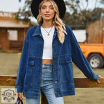 Match Retro Denim Button Jacket - QH Clothing