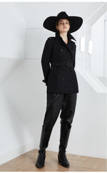 Elegant Double-Breasted Trench Coat - QH Clothing