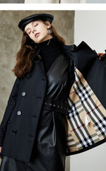 Elegant Double-Breasted Trench Coat - QH Clothing