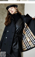 Elegant Double-Breasted Trench Coat - QH Clothing