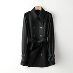 Elegant Double-Breasted Trench Coat - QH Clothing