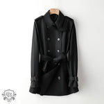 Elegant Double-Breasted Trench Coat - QH Clothing