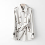 Elegant Double-Breasted Trench Coat - QH Clothing