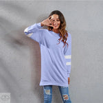 Round Neck Long Casual Sweater Top - Quality Home Clothing| Beauty