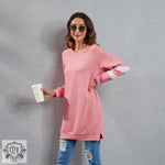 Round Neck Long Casual Sweater Top - Quality Home Clothing| Beauty