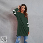 Round Neck Long Casual Sweater Top - Quality Home Clothing| Beauty