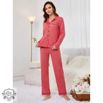 ​Autumn Winter Cardigan Pajama Set -  QH Clothing