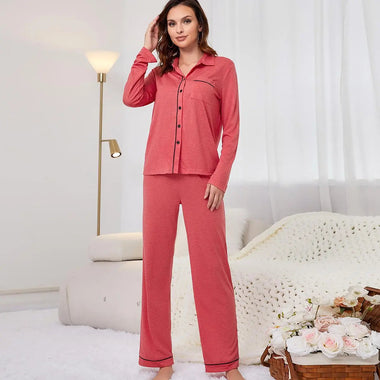 ​Autumn Winter Cardigan Pajama Set -  QH Clothing