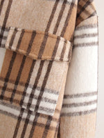 Plaid Woolen Cozy Winter Coat - QH Clothing