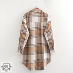 Plaid Woolen Cozy Winter Coat - QH Clothing