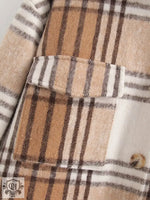 Plaid Woolen Cozy Winter Coat - QH Clothing