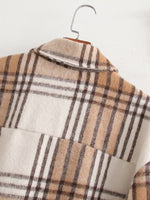 Plaid Woolen Cozy Winter Coat - QH Clothing