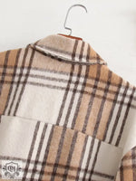 Plaid Woolen Cozy Winter Coat - QH Clothing