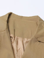 Collared Ruffled Trench Coat - Slim Fit - QH Clothing