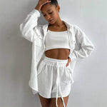 Collared Shirt & Shorts Set - Clothing