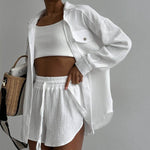 Collared Shirt & Shorts Set - Clothing