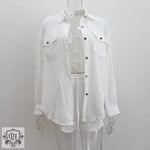 Collared Shirt & Shorts Set - S / White - Clothing