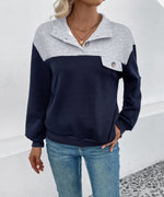 Autumn Colour Block Sweater - Loose Fit - QH Clothing