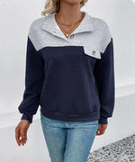 Autumn Colour Block Sweater - Loose Fit - QH Clothing