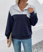 Autumn Colour Block Sweater - Loose Fit - QH Clothing