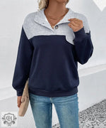 Autumn Colour Block Sweater - Loose Fit - QH Clothing